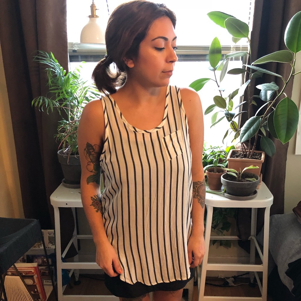 Striped Tank with Pocket